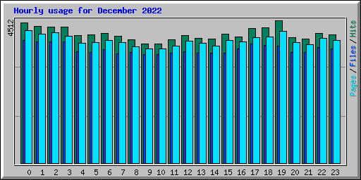 Hourly usage for December 2022