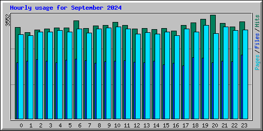 Hourly usage for September 2024