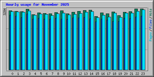 Hourly usage for November 2025